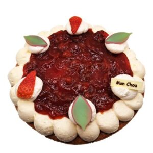 Mon chou aardbei vlaai